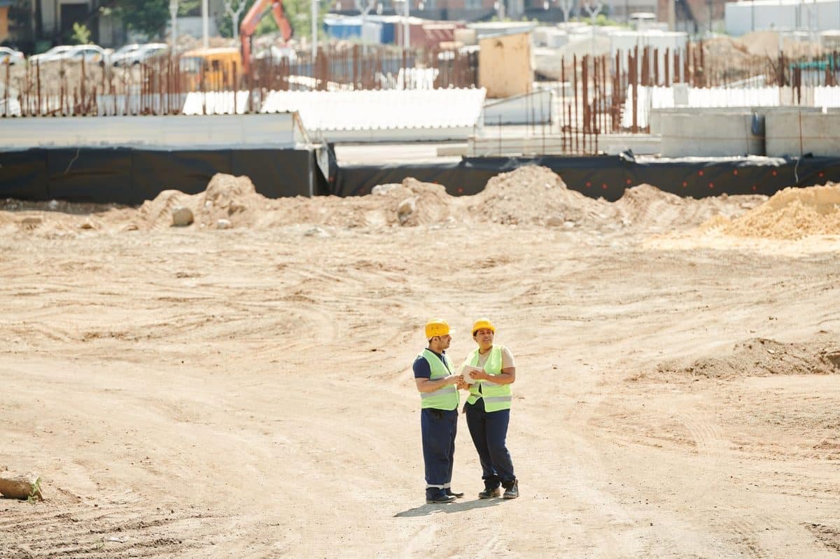 Chantier de construction suivi par une entreprise du bâtiment